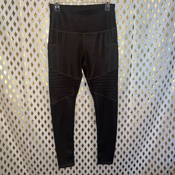 Olive army green Live electric athletic compression leggings size M - Picture 2 of 6